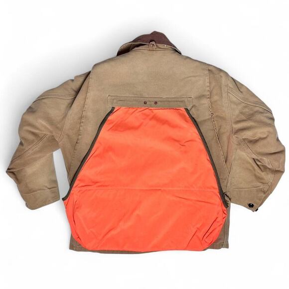 Carhartt Vintage 80s USA made Canvas Orange Blaze Hunting Jacket Barn Coat XL - Picture 6 of 8